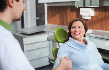 mature lady on the dentist chair Johns Creek, GA